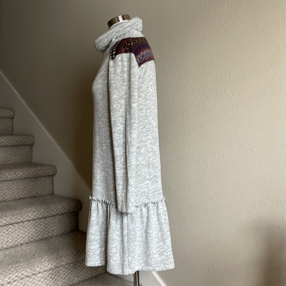 Anthropologie THML Sz M Nordic Fair Aisle Printed Sweater Dress - Picture 6 of 13